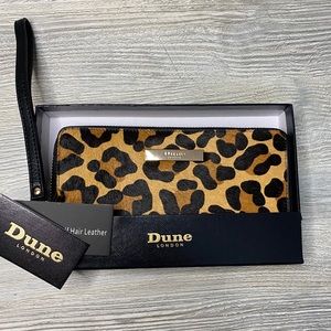 NWT Dune London calf hair leather wallet wristlet
